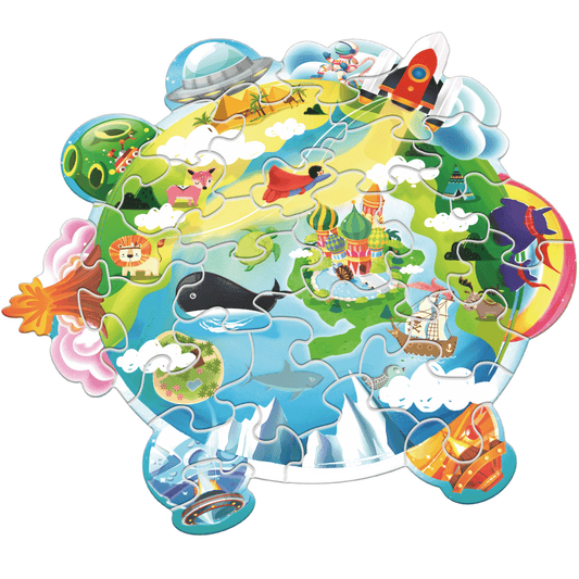 Colorful turtle educational puzzle for kids with 28 pieces, suitable for ages 2 to 6, promoting problem-solving skills.