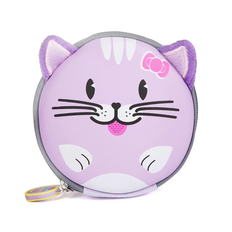 Kids suitcase backpack and wallet Cat with 3D details